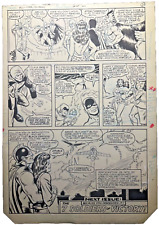 ALL STAR SQUADRON # 28 ,DC COMIC ORIGINAL ART , BRONZE AGE ,SPLASH PAGE. picture