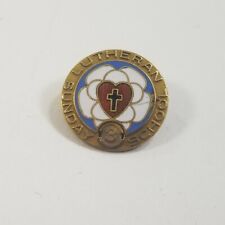 Vintage Lutheran Sunday School 3 Year Attendance Pin 1/10 10K Gold Filled picture