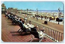 c1960  Boardwalk Beach Sundeck Marlborough Blenheim Atlantic New Jersey Postcard picture