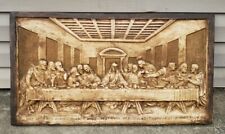 Large Vintage 3D Last Supper Wall Plaque Sign Religious Christianity Decor Jesus picture