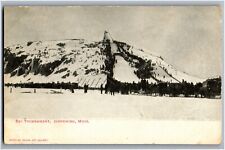 C.1900 PPC Ishpeming, Michigan, SKI TOURNAMENT, Snow, Wagons Postcard picture