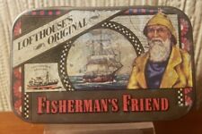 Vintage Lofthouse's Original Fisherman's Friend Tin - Cough Drops Hinged Lid picture