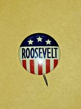 1936 FDR Red, White, Blue Pinback picture