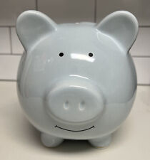 Adorable Blue Pearhead Ceramic Piggy Bank Nursery Decor Gift picture