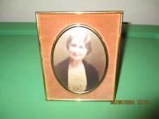 Vintage Collectible Brown Velvet and Gold Trim Frame (5 1/2 x 4 1/2) picture