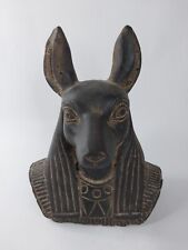 RARE ANTIQUE ANCIENT EGYPTIAN God Anubis Jackal Afterlife Head Bust Heavy Stone picture