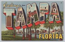 Tampa Florida, Large Letter Greetings, Vintage Postcard picture