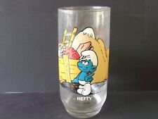 Vintage Peyo, 1982, Wallace Berrie & Co., SMURF Drinking Glass, HEFTY picture