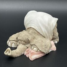 Vtg Funts “Cozy” Keith Sandulak Elephant Sleeping Porcelain Figurine 1995 As Is picture
