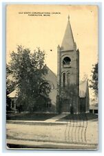 1923 Old South Congregational Church Farmington Maine ME Antique Postcard picture