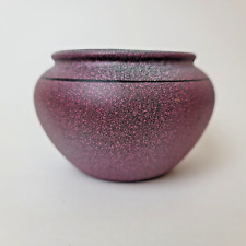 Studio Art Pottery Iridescent Purple Raku Pot picture