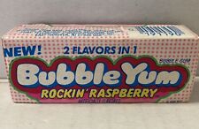 RARE Vintage 1986 Bubble Yum ROCKIN' RASPBERRY Bubble Gum 5 Piece NOS-Sealed picture