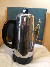 HAMILTON BEACH 12 CUP ELECTRIC PERCOLATOR COFFEE POT #40616 STAINLESS STEEL picture