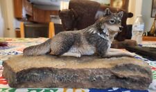 Wolf on a stone: Second nature design Wildlife collectibles picture