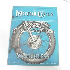 VINTAGE SEPTEMBER 1953 THE MOTOR CYCLE MAGAZINE MATCHLESS CLUBMAN MOTORCYCLES picture