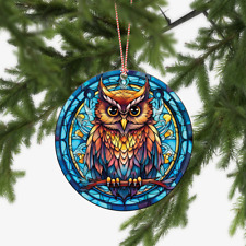 Owl Christmas Ornament, cute Owl ornament, Owl Lovers Gift tree hanging decor picture