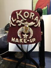 Vtg Al Koran Make Up Masonic Hat Size 6 7/8”  Jeweled With Tassel , Heritage picture