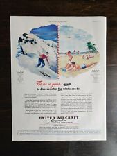 Vintage 1949 United Aircraft Corporation Full Page Original Color Ad - OC picture
