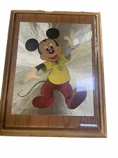 Walt Disney Mickey Mouse Vintage frame Art Deco 1980’s Decoupage picture