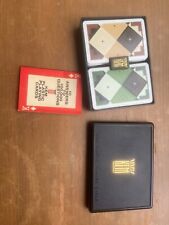 KEM Plastic Playing Cards 2 Decks Brown Green Diamonds Great Condition picture