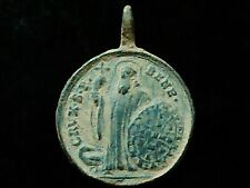 Early excavated 18th Century Saint Benedict Spanish Colonial Religious Medal picture
