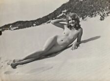 1920s Original EDWIN BOWER HESSER Female Nude Beach Pin Up Silver Gelatin Photo picture