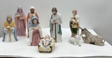 Vintage Homco Nativity 10-pc Ceramic Set #5110 Complete Original Foam picture