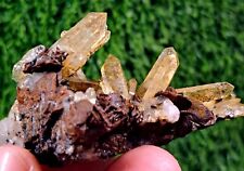 284carats A rare combination of quartz and brokite specimen cluster from pak picture