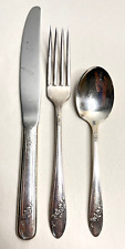 Dinner Knife Fork Sugar Spoon Oneida 1946 Queen Bess II Community Tudor Plate picture