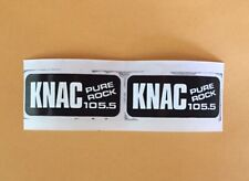 Pure Rock 105.5 KNAC Mini Stickers (2x Per Purchase) Metallica Iron Maiden NEW picture