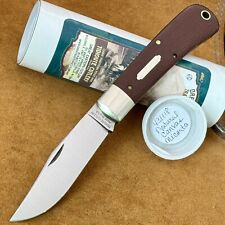 Great Eastern Cutlery GEC Tidioute 43 Natural Linen Micarta Oregon Trapper Knife picture