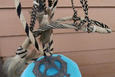 Antique Hitched Horse Hair Bosal Rope Braided Headstall picture