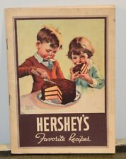 HERSHEY'S Favorite Recipes HELPS HOSTESS Christine Frederick BOOKLET 1937 picture
