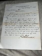 Antique 1863 Correspondence: Office of The Port Schuyler Mill Troy New York NY picture