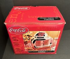 Vintage 2000 Coca-Cola Jukebox Shiny Silver Cookie Jar by Gibson, NIB picture