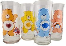Vintage 1983 Pizza Hut Collector’s Series Care Bear Drinking Glasses Set Of 4  picture