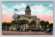 Marion IN-Indiana, Grant County Court House, Antique, Vintage c1943 Postcard picture