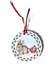 House mouse Designs Christmas ornament Bunny reindeer Rare find picture