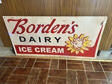 Vintage Bordens Dairy Ice Cream Sign picture
