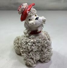 Vtg Spaghetti Poodle White Dog Apco Hat Tam Beret Anthropomorphic MCM READ As Is picture