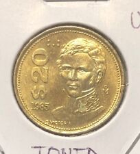 1985 Mo Mexico  20 Pesos UNCIRCULATED Brass Coin -21MM- KM#508 picture