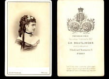 Reutlinger, Paris, Vintage Albumen Print CDV ID Actress picture