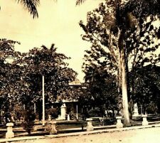 RPPC La Ceiba Honduras City Park View UNP 1924-49 AZO Postcard picture
