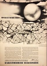 1942 Farnsworth Television Fort Wayne Indiana WWII Vintage Print Ad picture