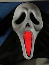 Scream Ghost Face Halloween Costume Red Light Up Mouth Mask -Spirit picture