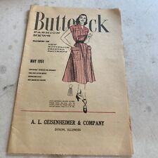 Butterick Fashion News May 1951. Excellent Condition. Dixon Illinois picture