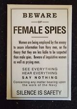 BEWARE OF FEMALE SPIES • International Spy Museum Refrigerator Magnet Washington picture