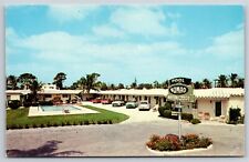 Roadside~Fort Lauderdale Florida~Nomad Motor Lodge Parking Area~Vintage Postcard picture