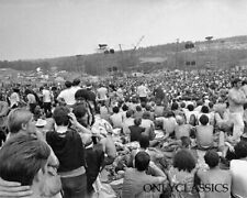 1969 WOODSTOCK MUSICAL FESTIVAL 8X10 PHOTO HIPPIE FOLK ART MASSIVE CROWDS STAGE picture