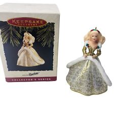 Vintage Barbie Hallmark Keepsake Christmas Ornament 1994 Gold Dress picture